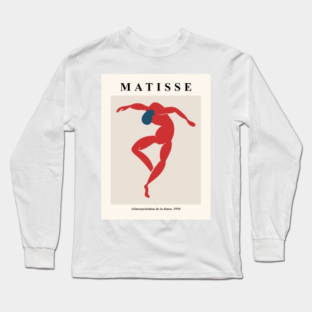 Henri Matisse Red The Dance Design Exhibition Wall Art, Art Print Poster, Men Women Tshirt Long Sleeve T-Shirt by VanillaArt